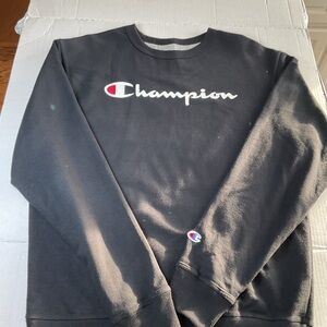 Champion Men's Black Crewneck Sweater